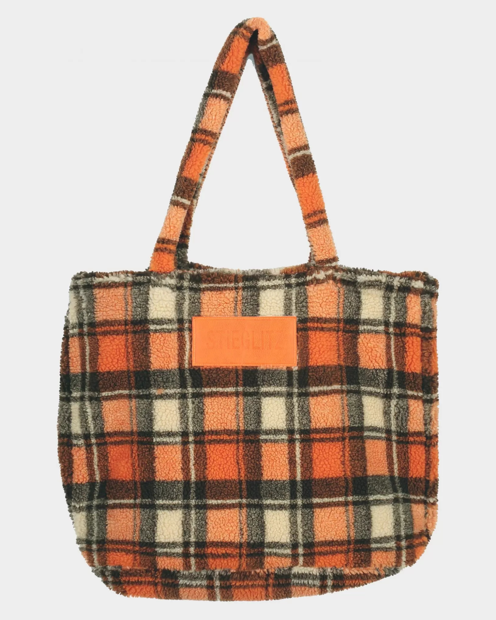 STIEGLITZ Check Teddy Bag | Orange Hot