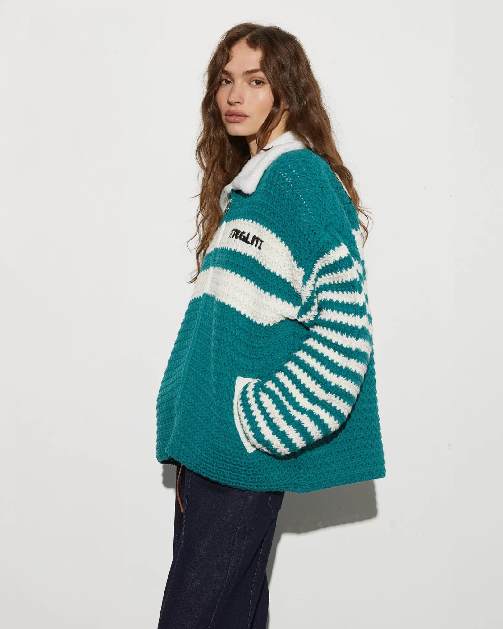 STIEGLITZ Kayden Crochet Jacket | Green Outlet