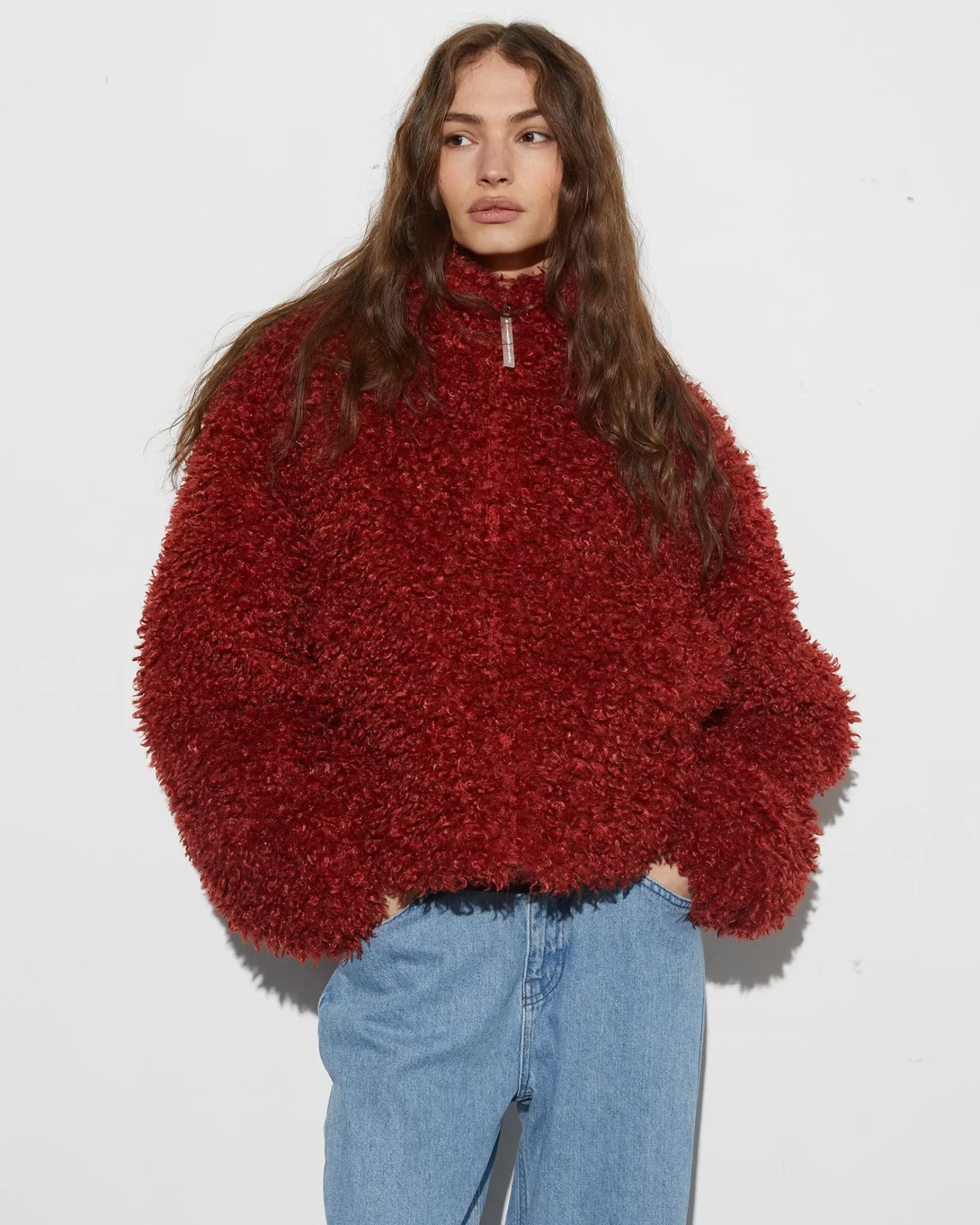 STIEGLITZ Milana Cropped Fluffy Puffer | Brown Fashion